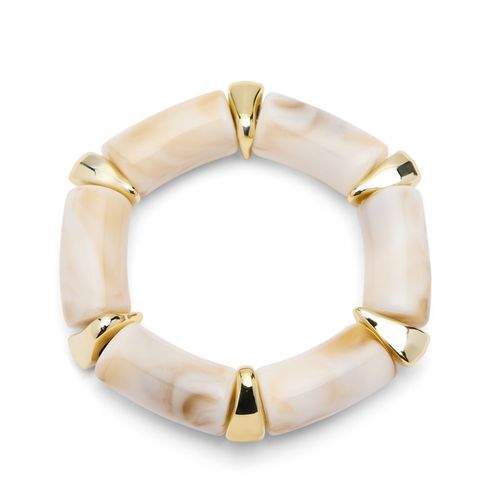 Beige armband met gouden details