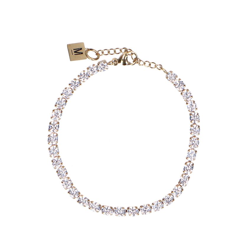 Goudkleurige strass armband