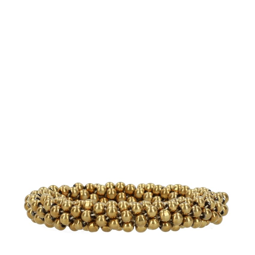 Goldfarbenes Armband aus Glasperlen
