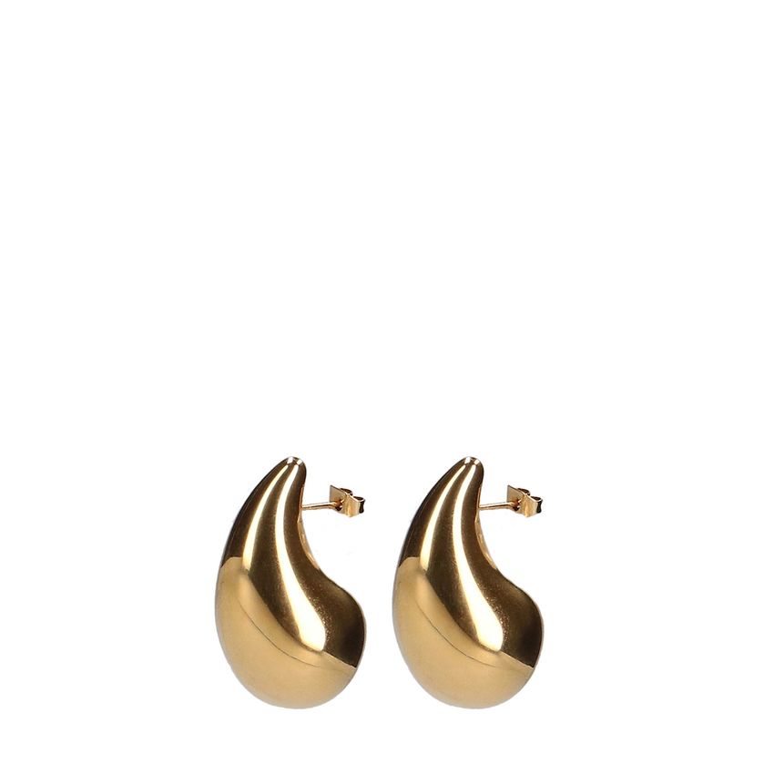 Kleine goldfarbene Tropfen-Ohrringe