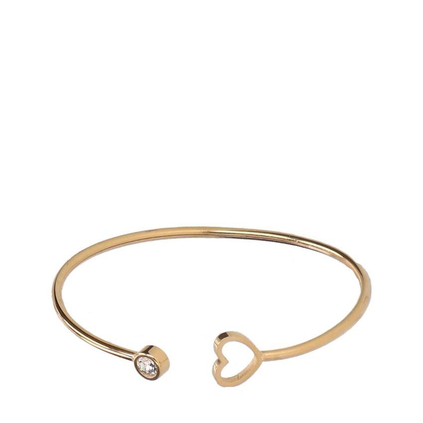 Goudkleurige bangle met hartje