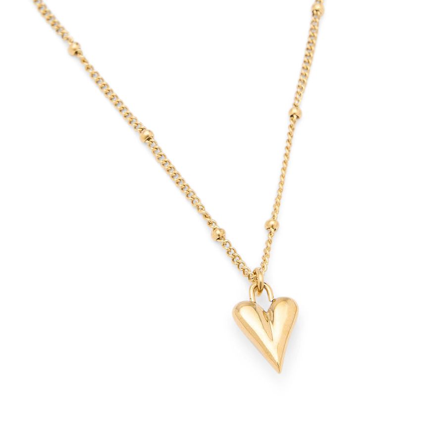 Goldfarbene Herz-Kette