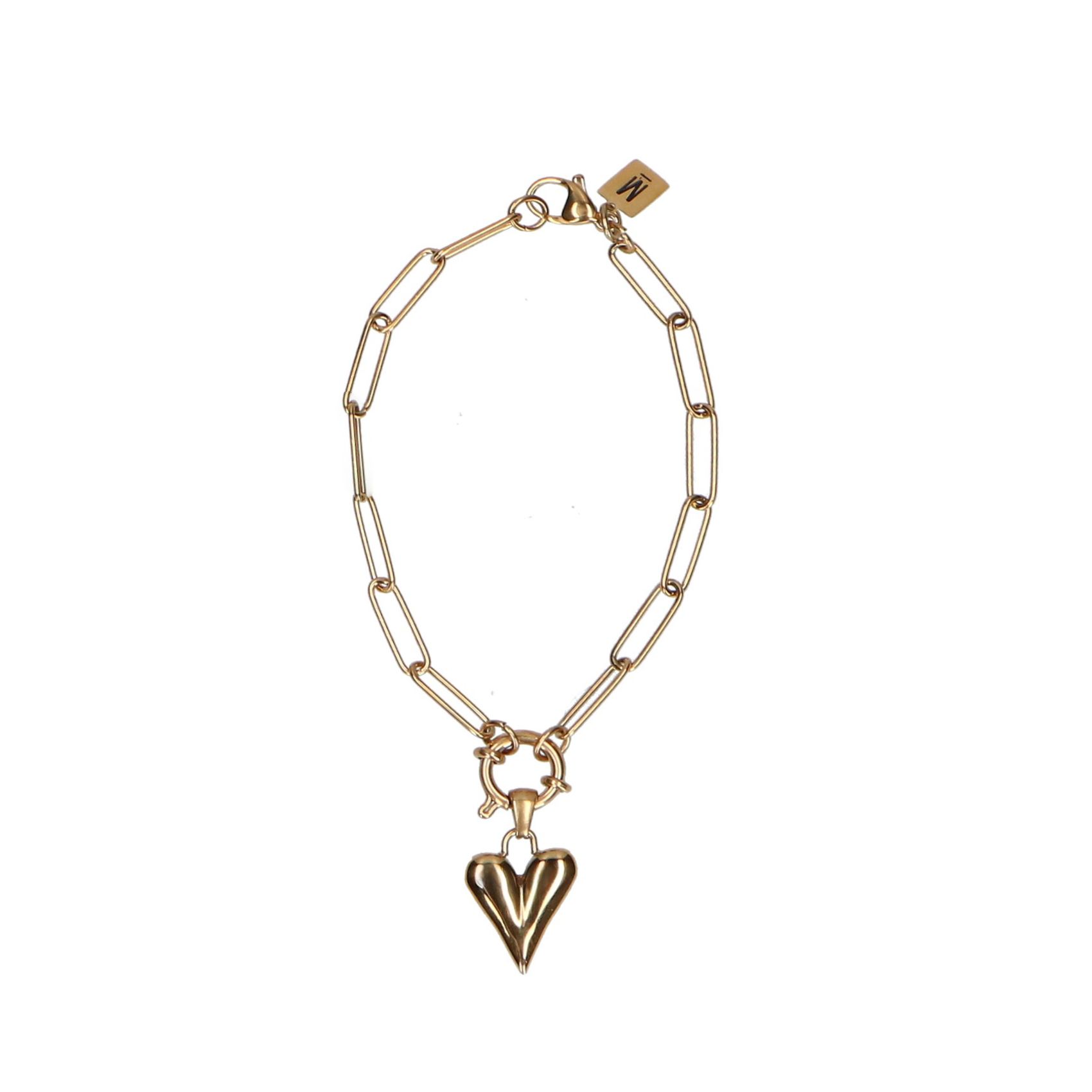 Goldfarbenes Gliederarmband aus Stainless Steel