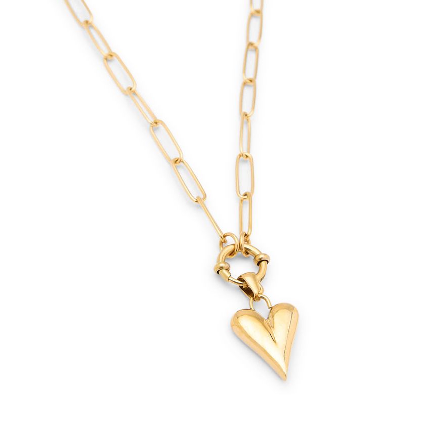 Goudkleurige stalen schakelketting