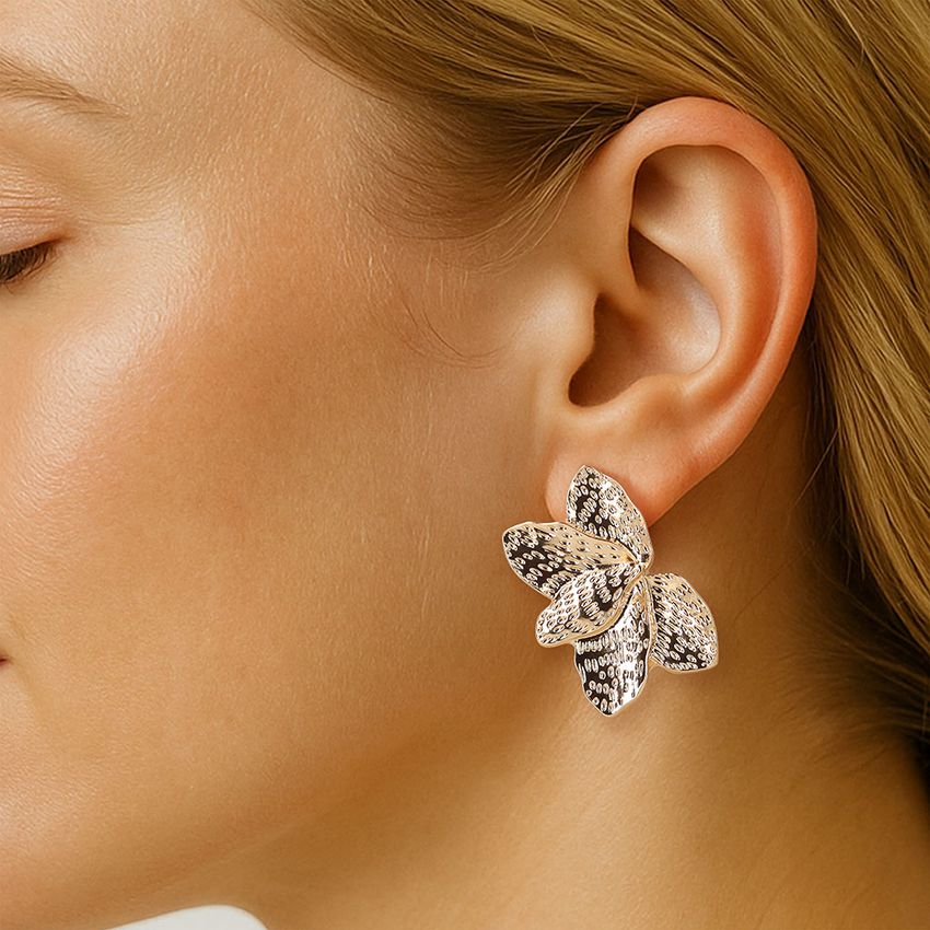 Goldfarbene Schmetterling-Ohrringe