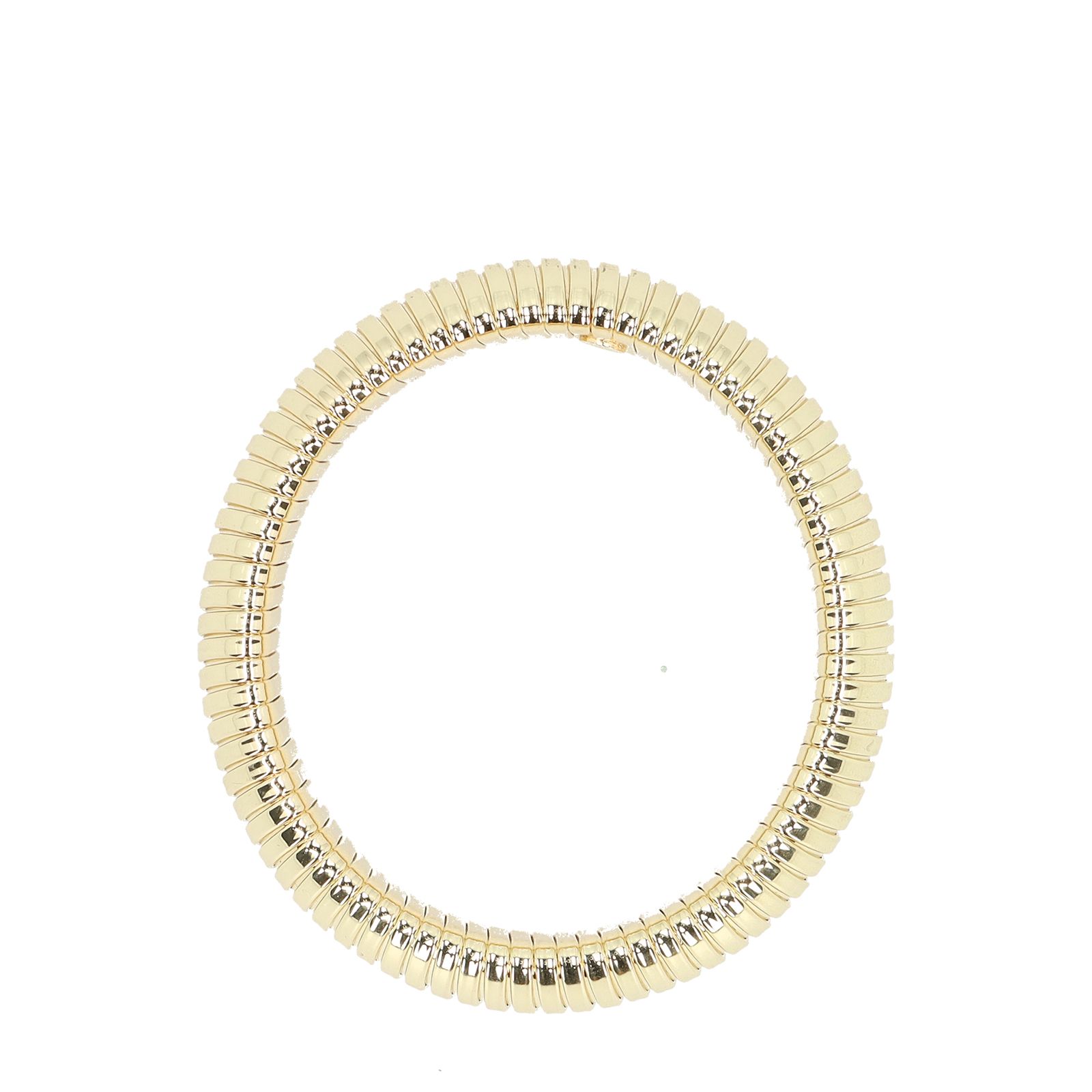Gouden ribbel statement armband