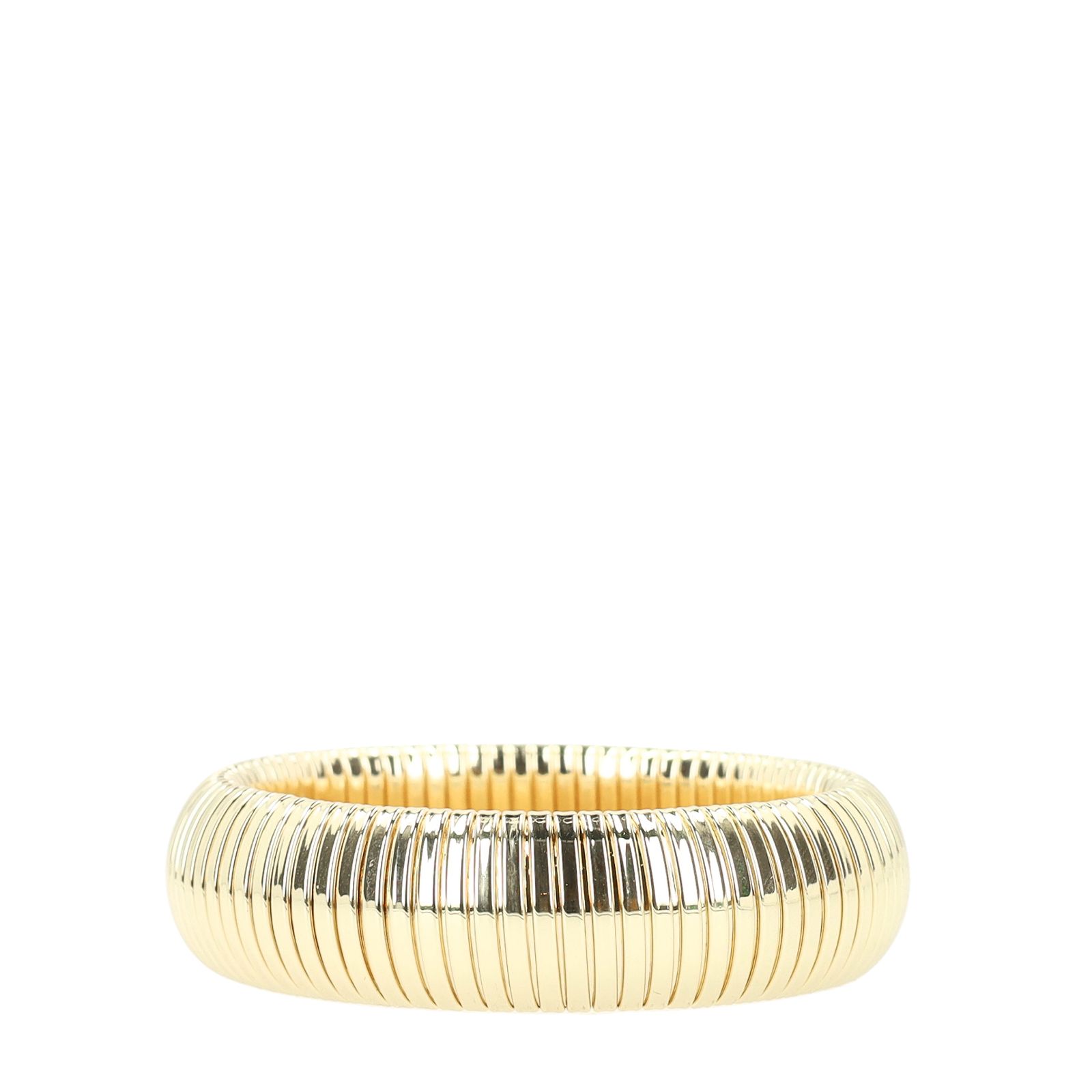 Gouden ribbel statement armband