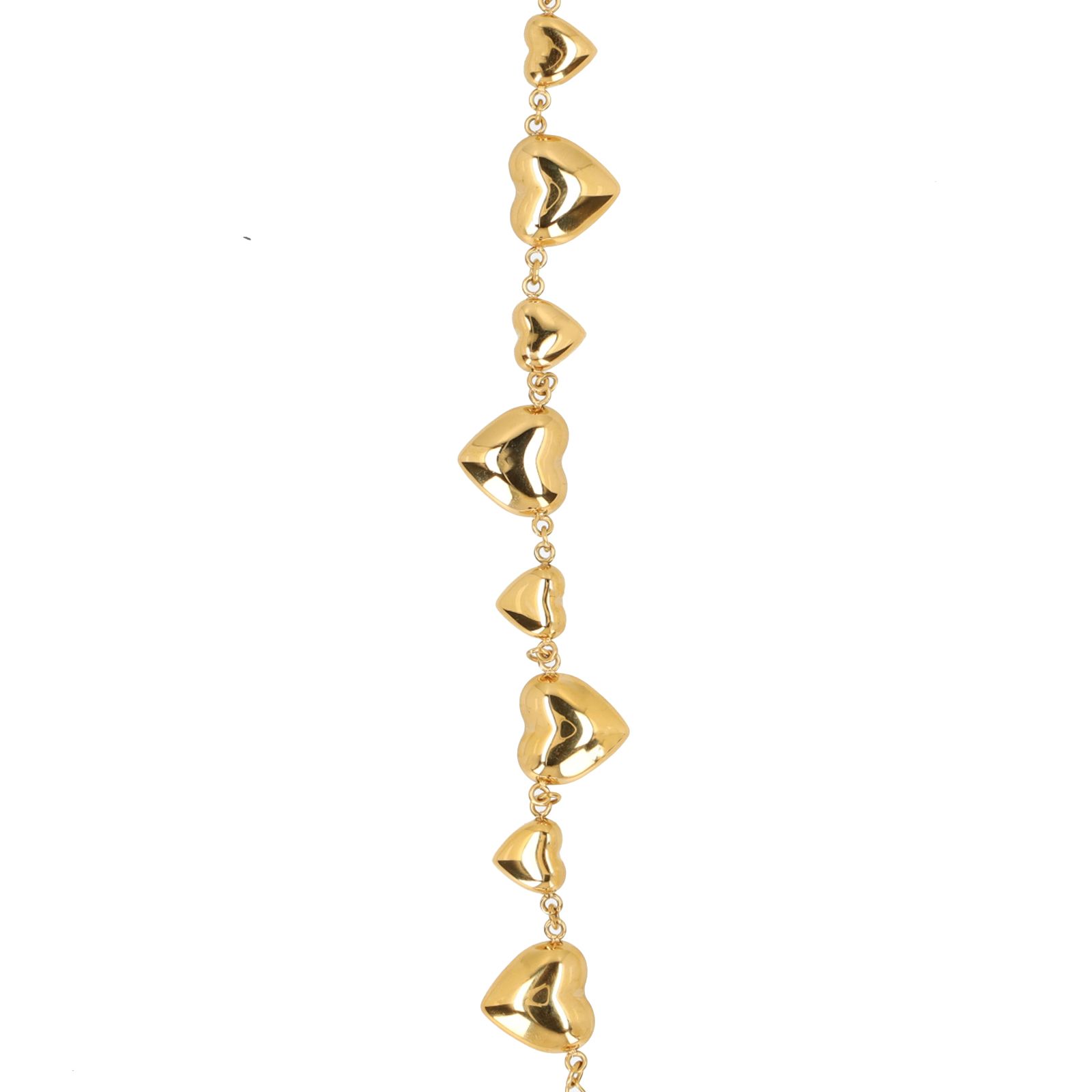 Goldfarbenes Bettel-Armband mit Herzen