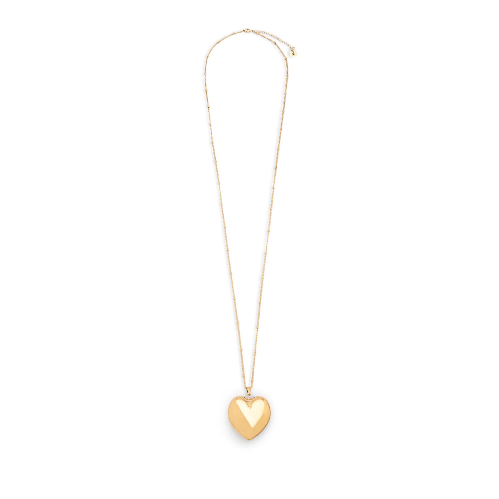 Goudkleurige lange hartjes ketting