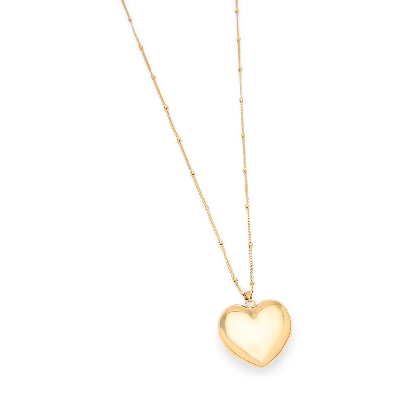 Goldfarbene Kette mit Herz-Anhänger