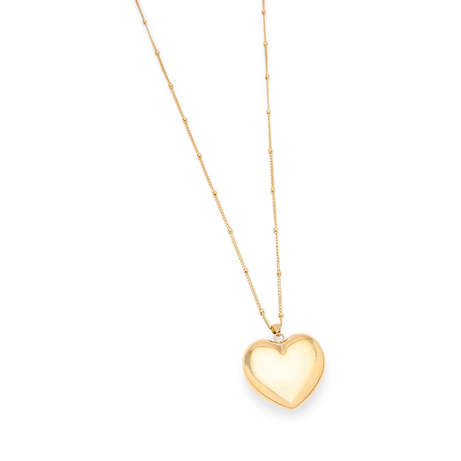 Goudkleurige lange hartjes ketting