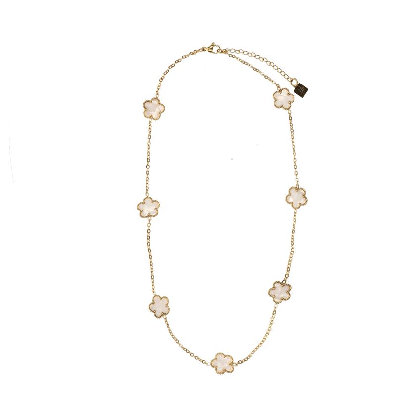 Goudkleurige klavertjes ketting