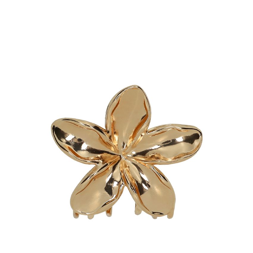 Goldfarbene Blumen-Haarspange