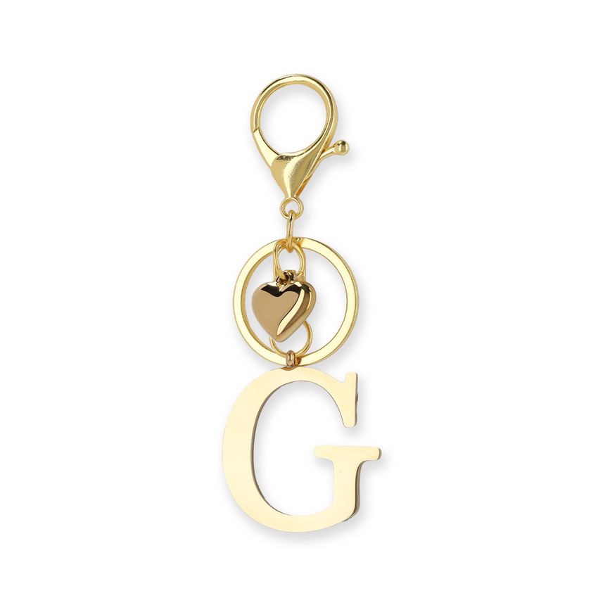 Goldfarbener Taschen-Charm Buchstabe G