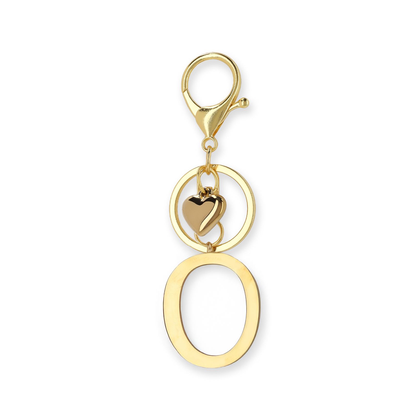 Goldfarbener Taschen-Charm Buchstabe O