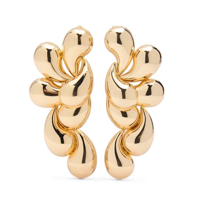 Goldfarbene Tropfen-Ohrringe