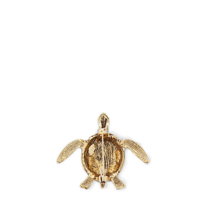 Goudkleurige schildpad broche