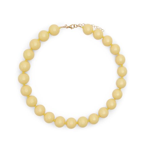 Gele kralenketting