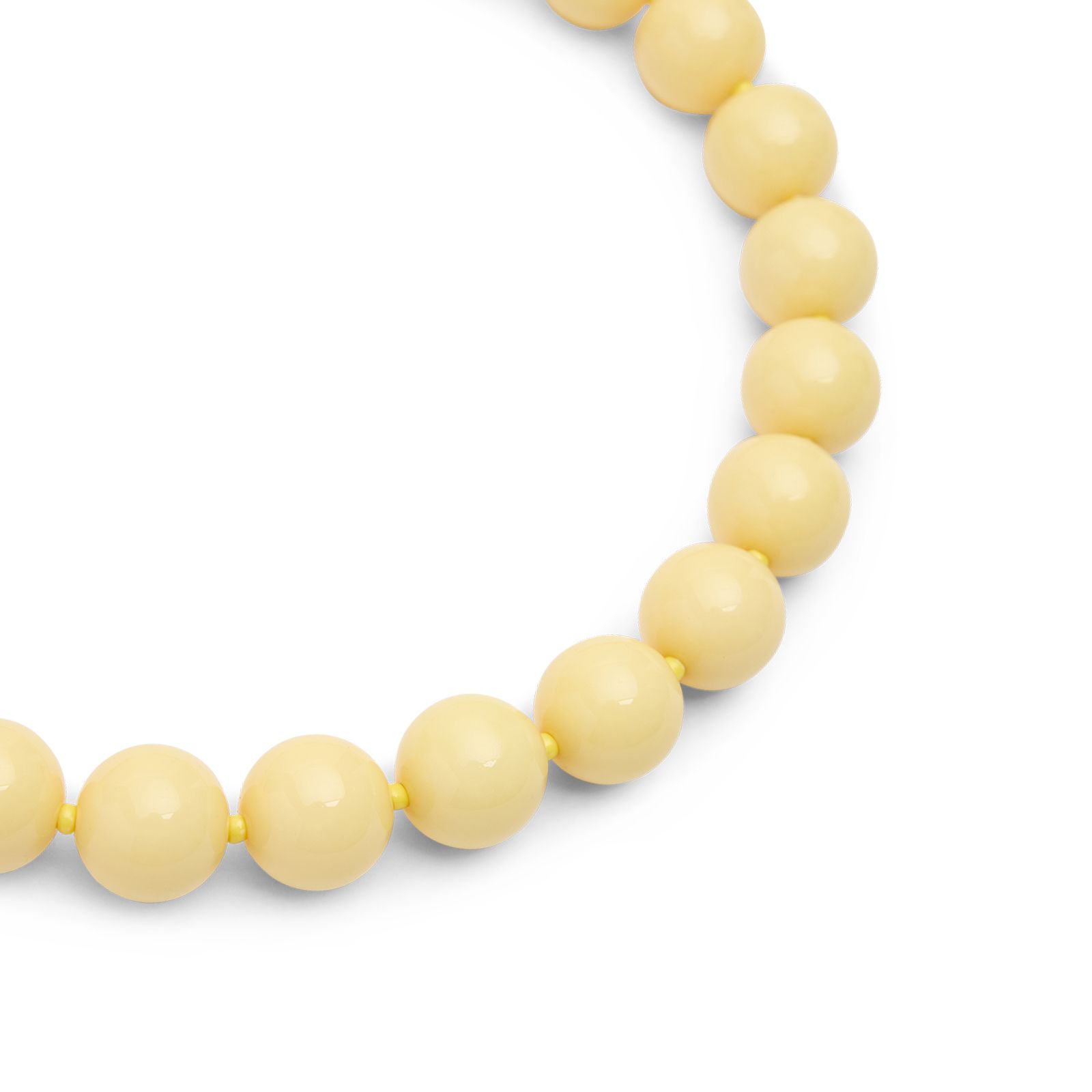 Gele kralenketting