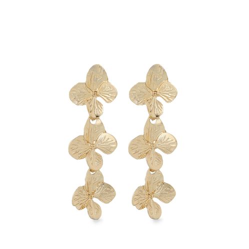 Goldfarbene Statement-Ohrringe