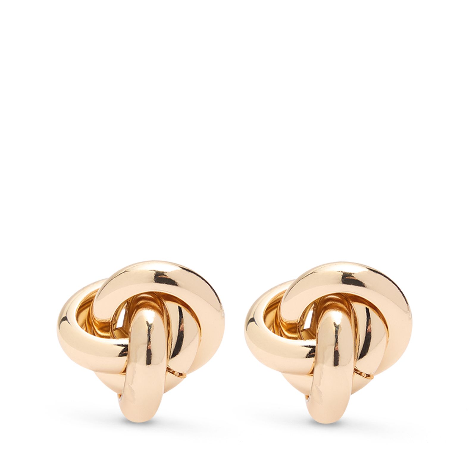Goudkleurige knot oorbellen