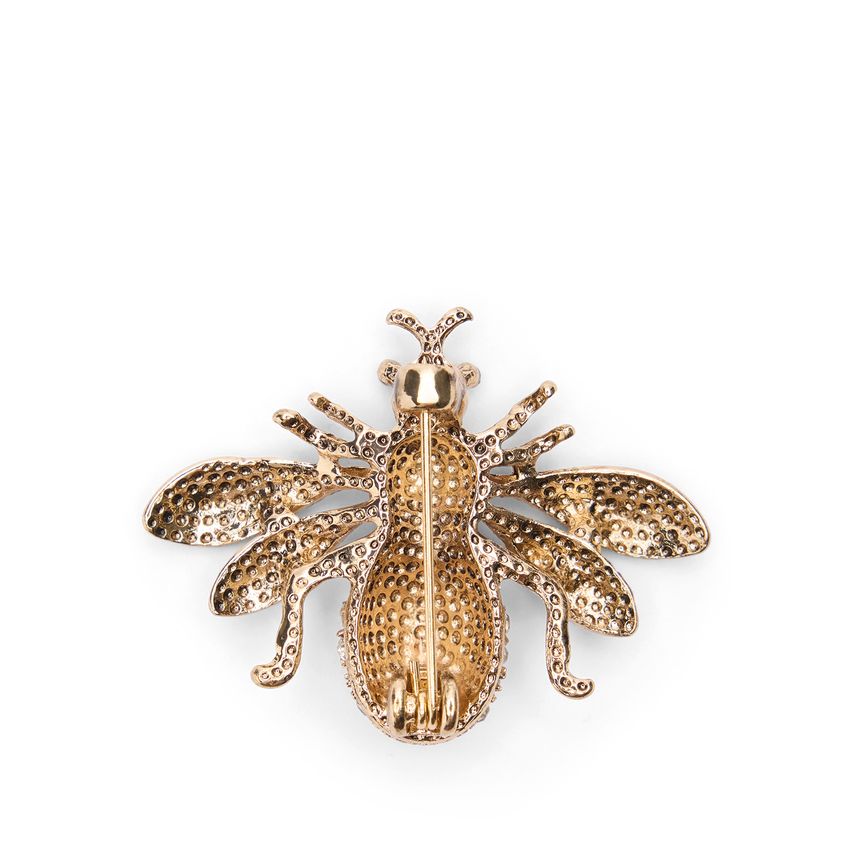 Gouden kevertjes broche met diamantjes