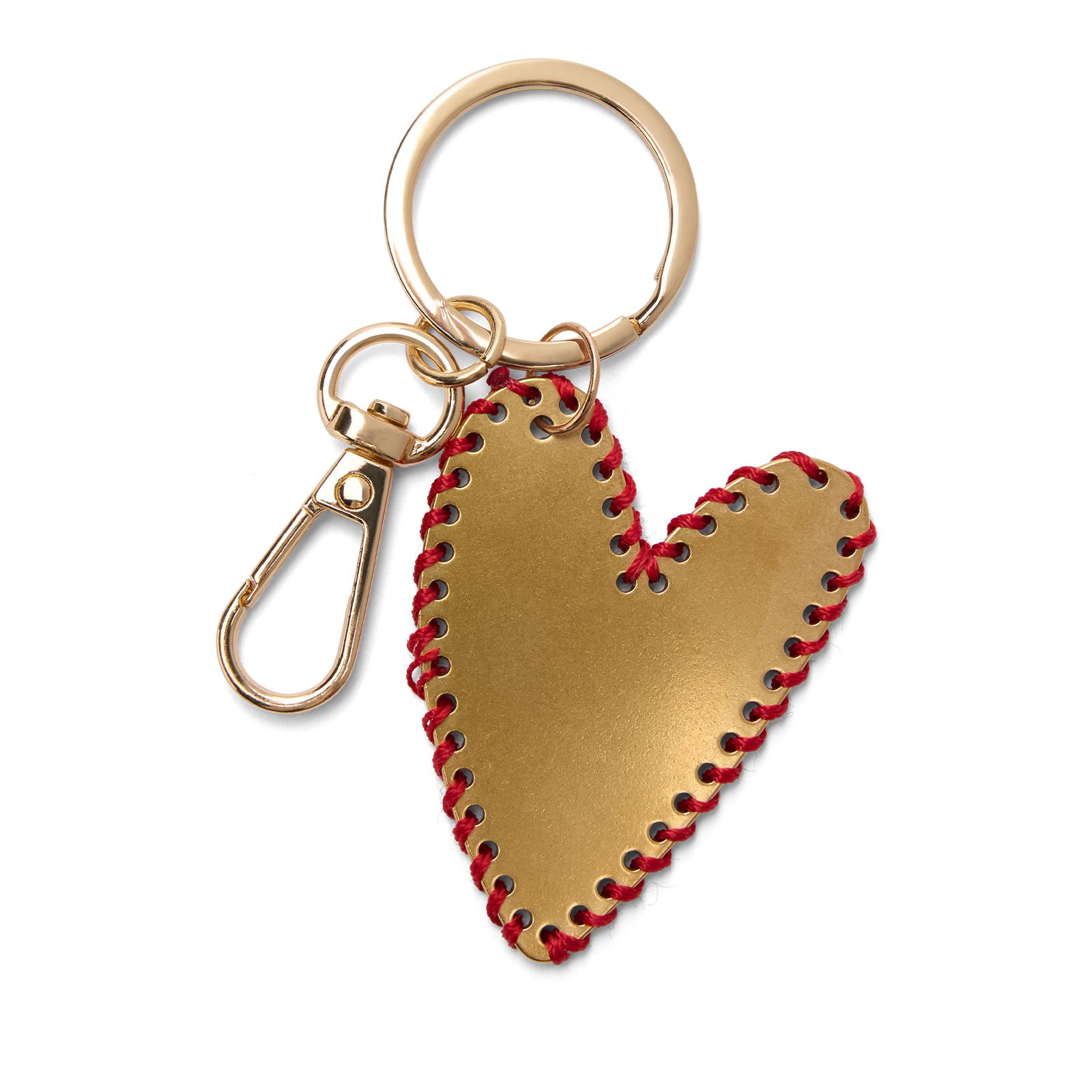 Gouden hartjes bag charm
