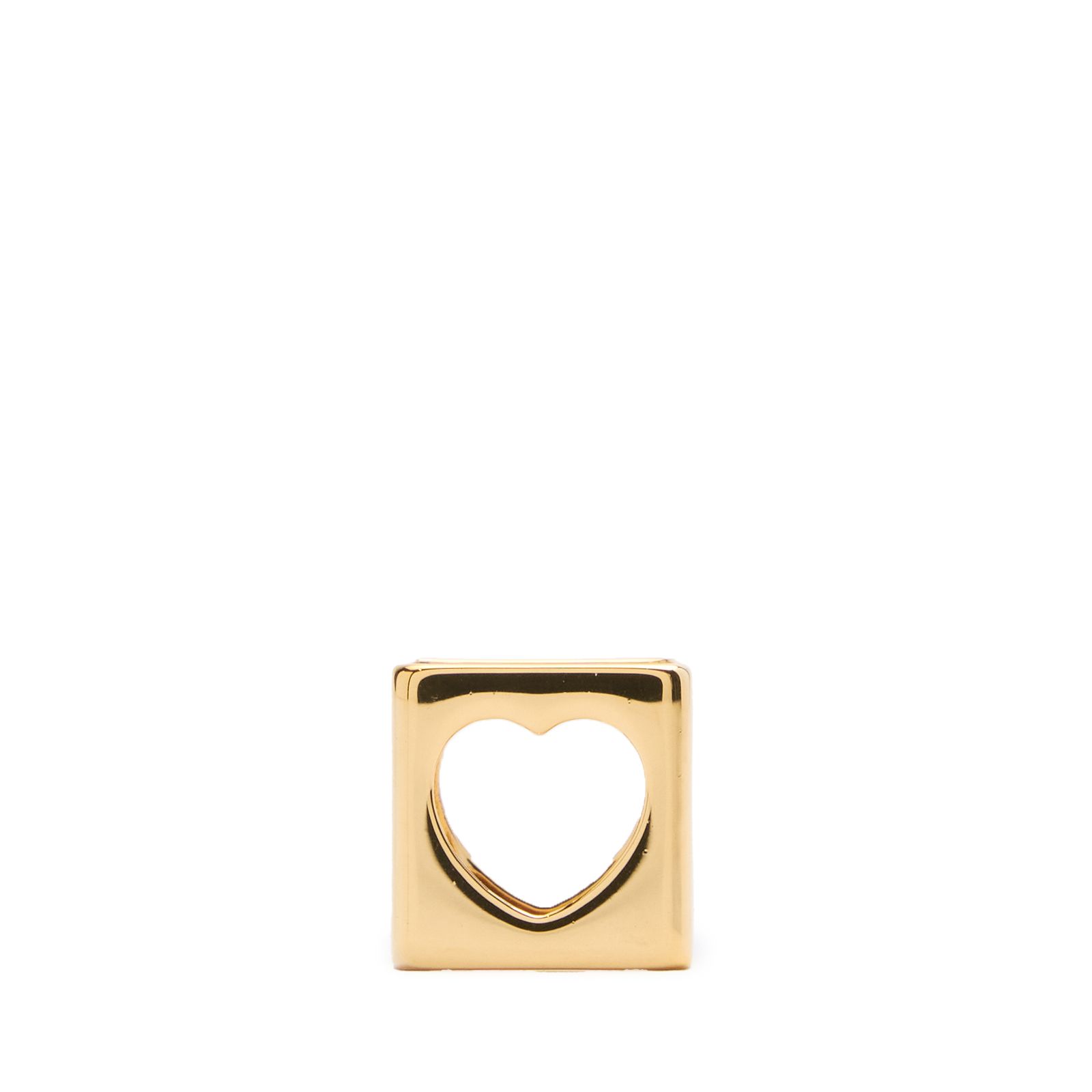 Goldfarbener Tuchring in Herz-Form