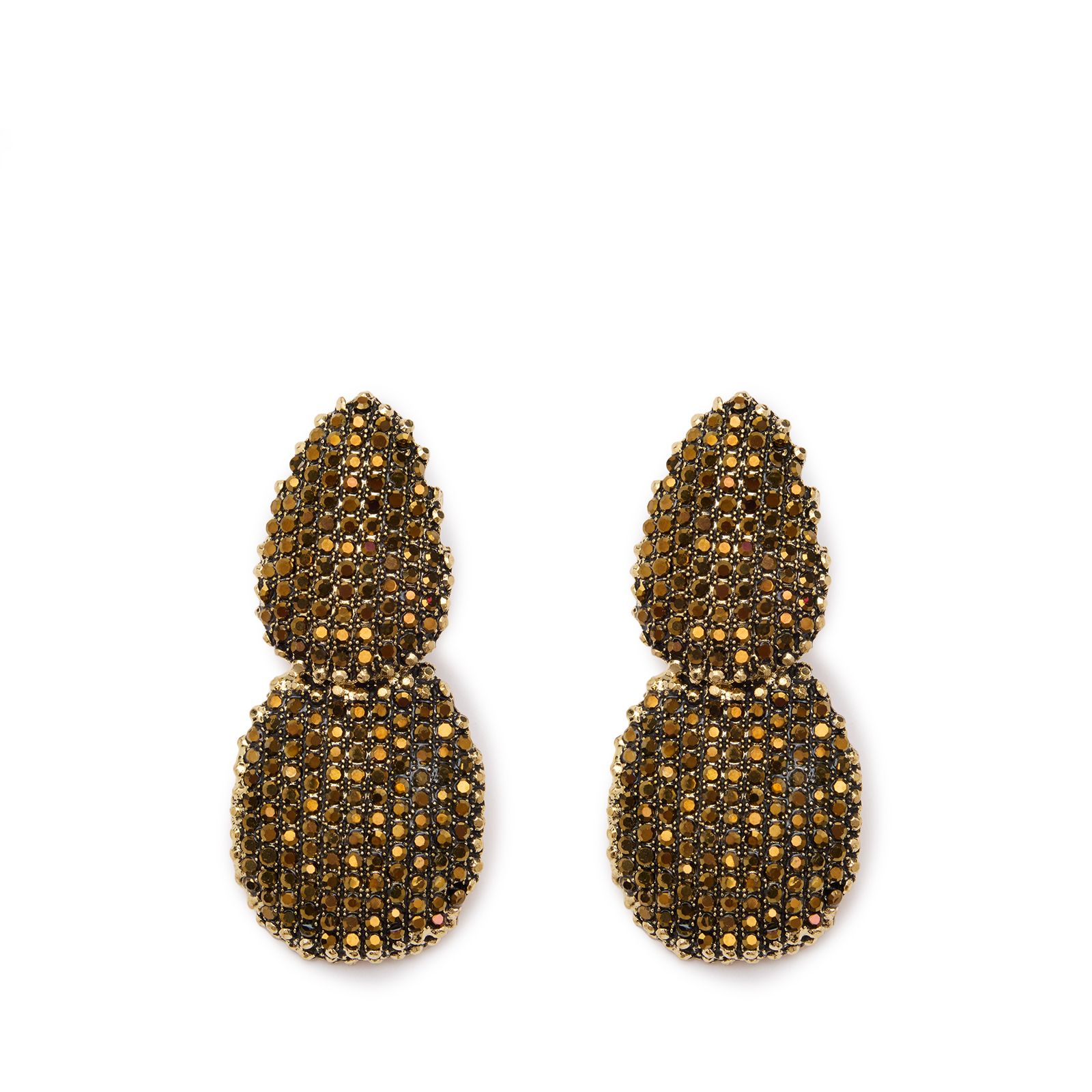 Gouden glitter oorbellen