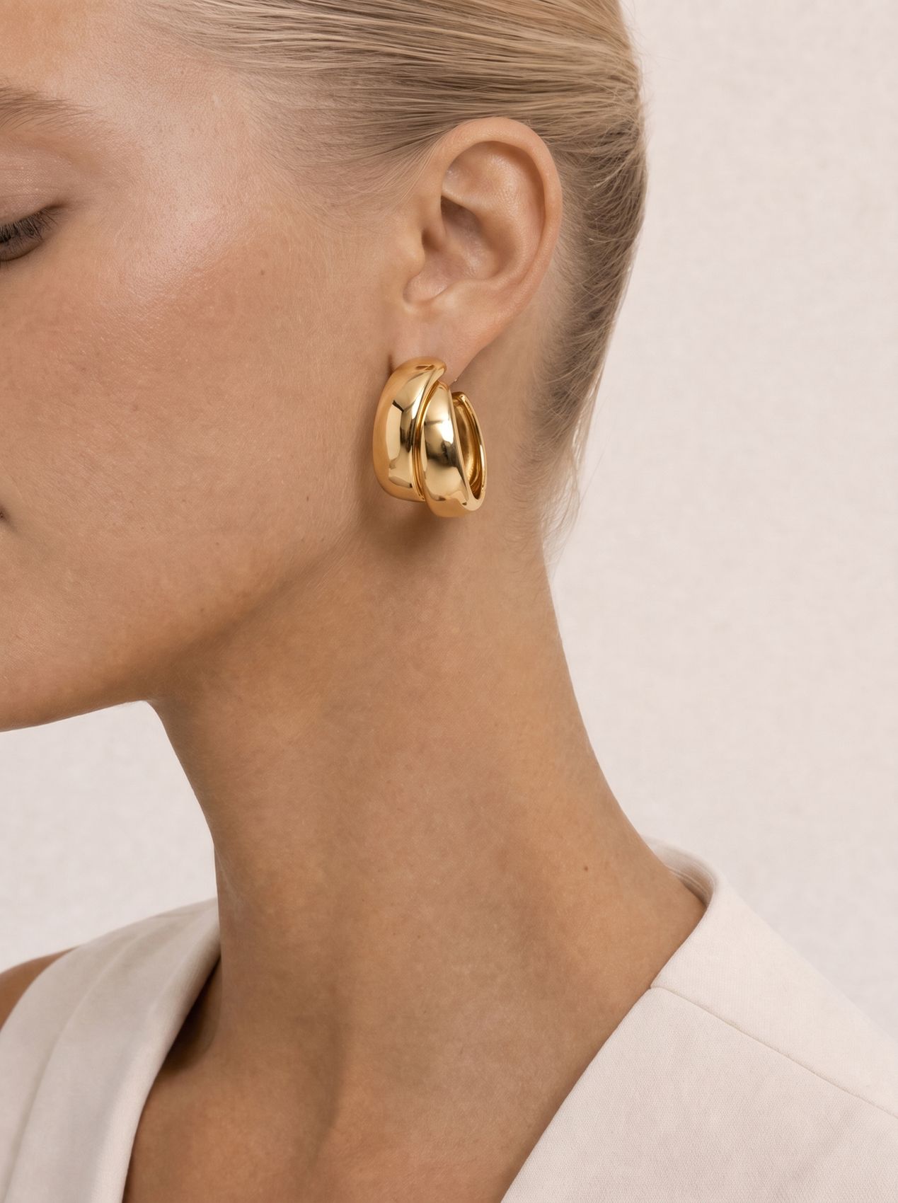 Gouden statement oorbellen