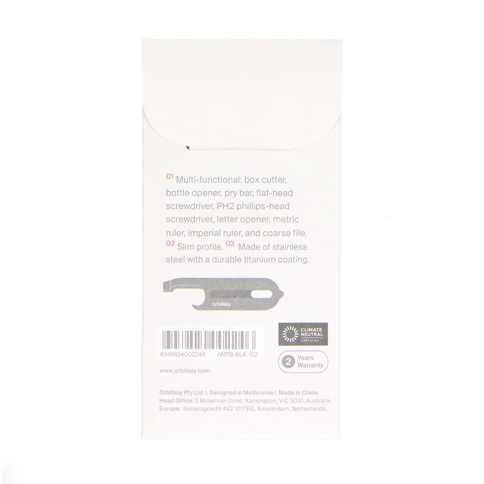 Zwarte stalen multifunctionele Orbitkey sleutelhanger
