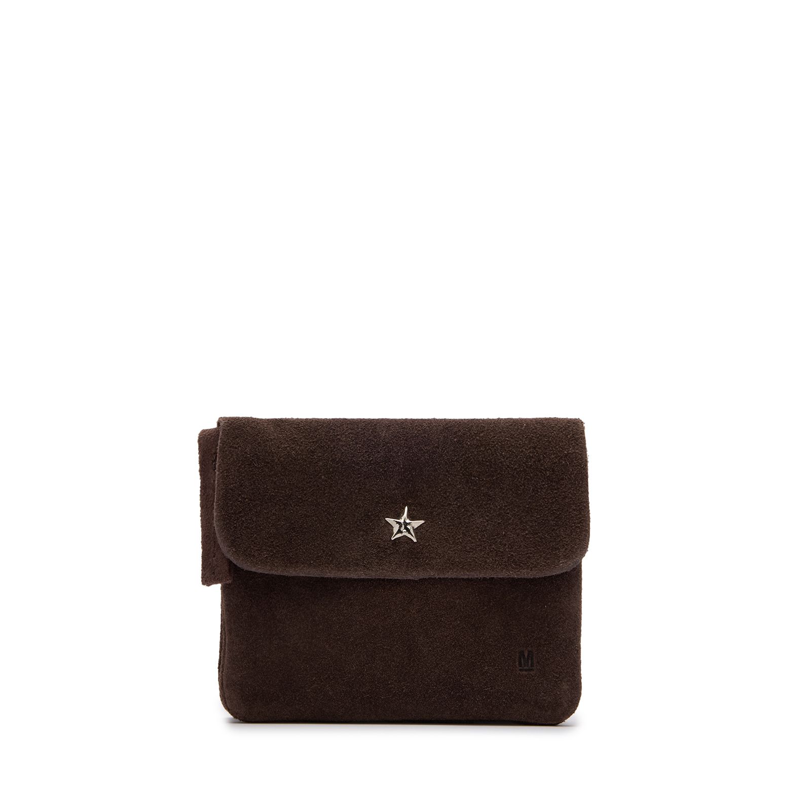 Braunes Portemonnaie aus Veloursleder