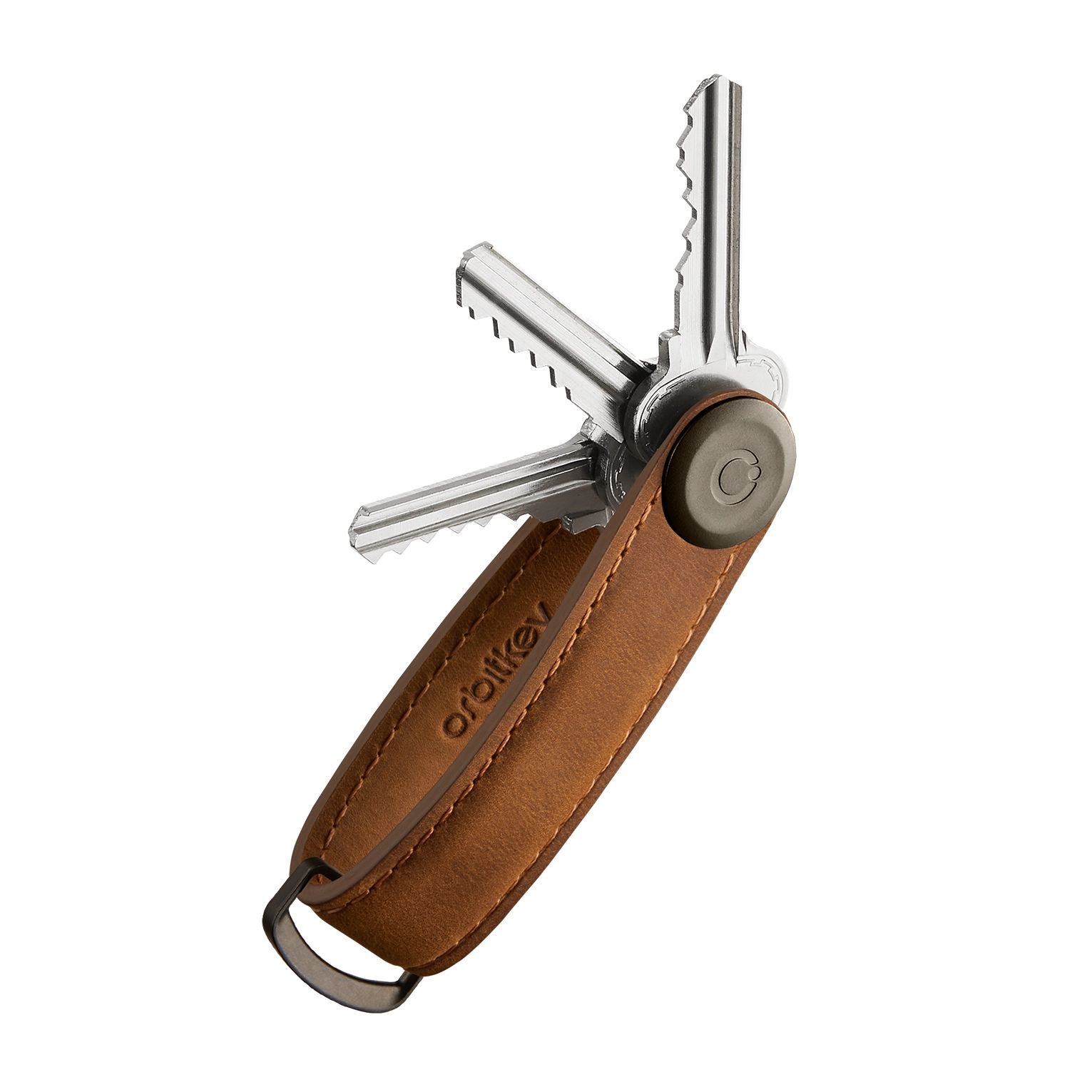 Bruine leren Orbitkey sleutelhanger