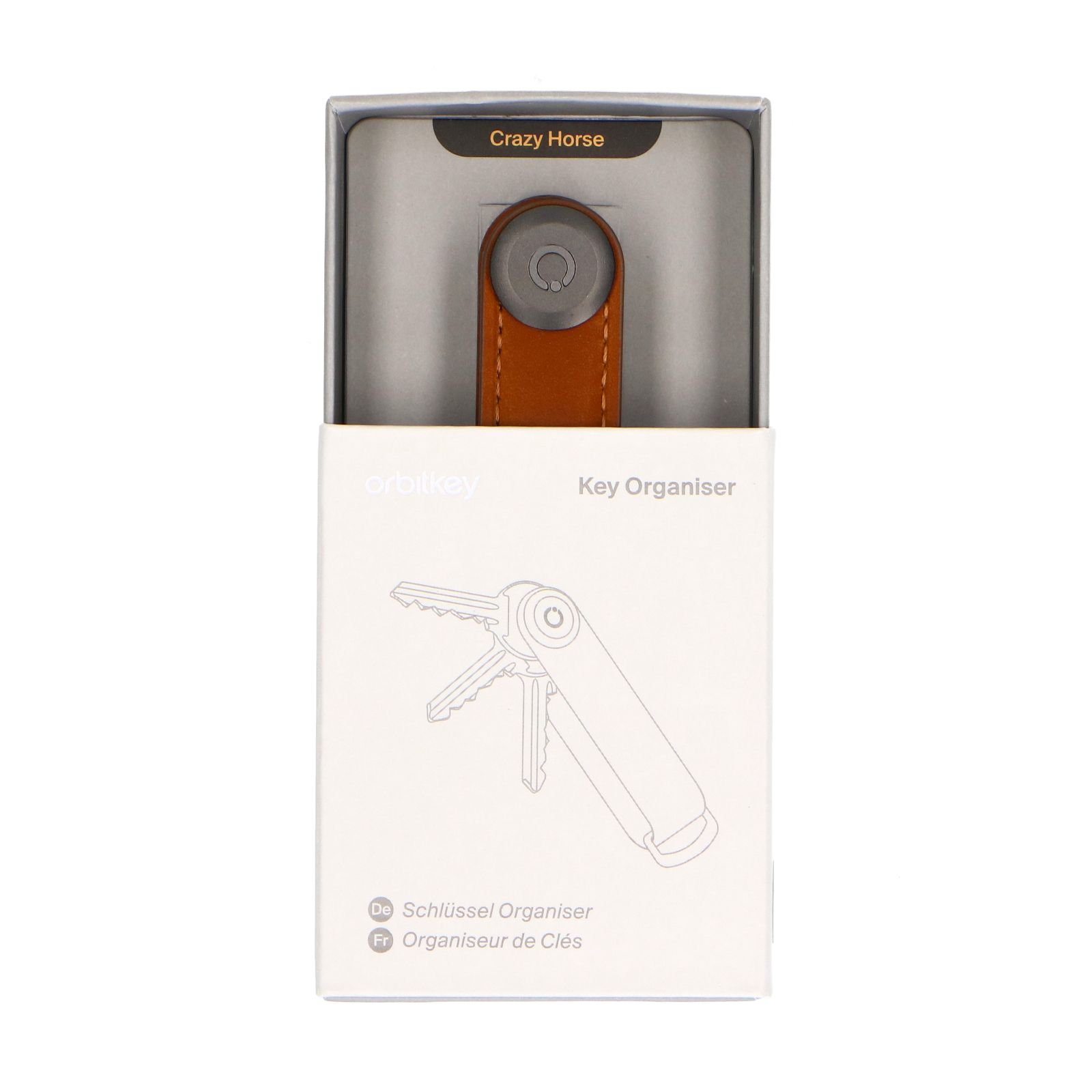 Bruine leren Orbitkey sleutelhanger