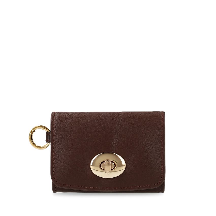 Bordeauxrotes Leder-Portemonnaie