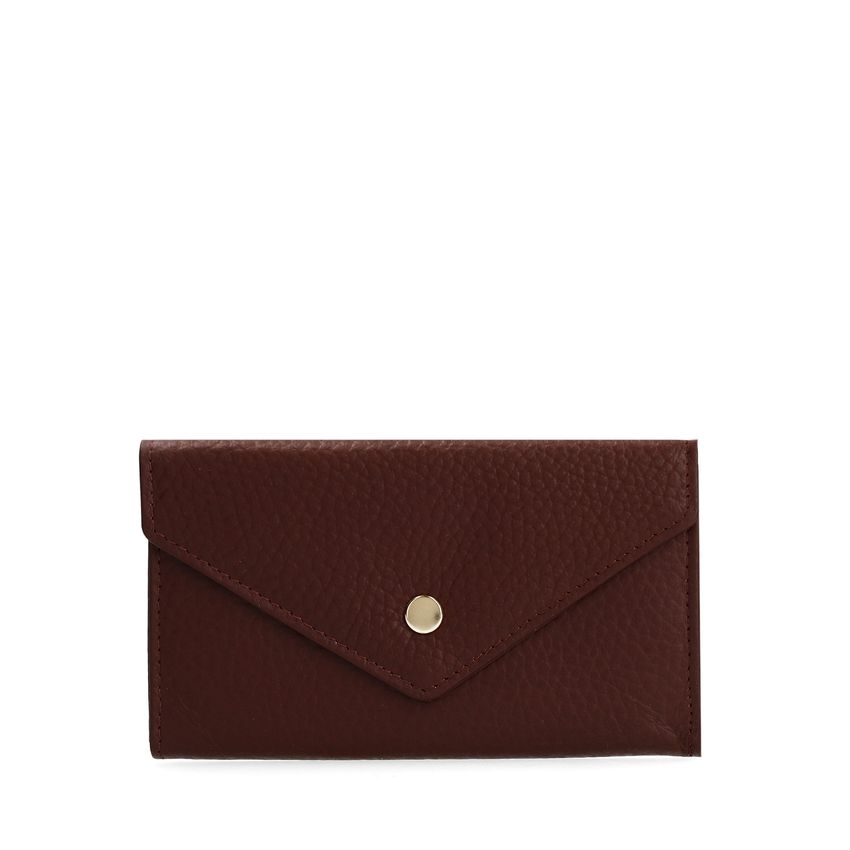 Bordeauxrotes Leder-Portemonnaie