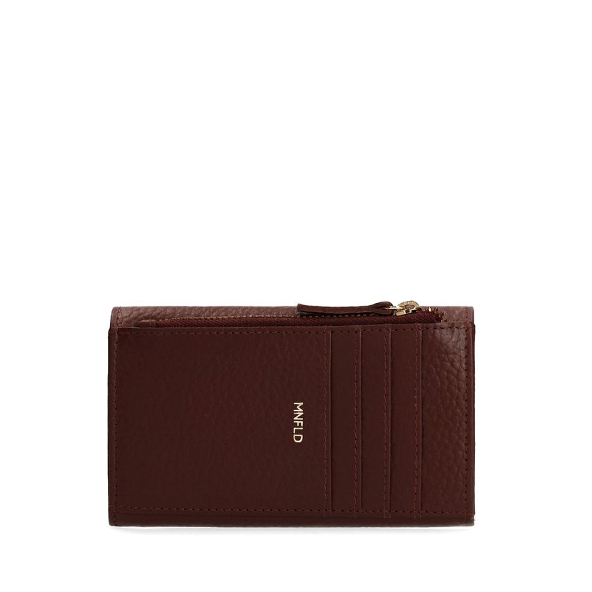 Burgundy leren portemonnee