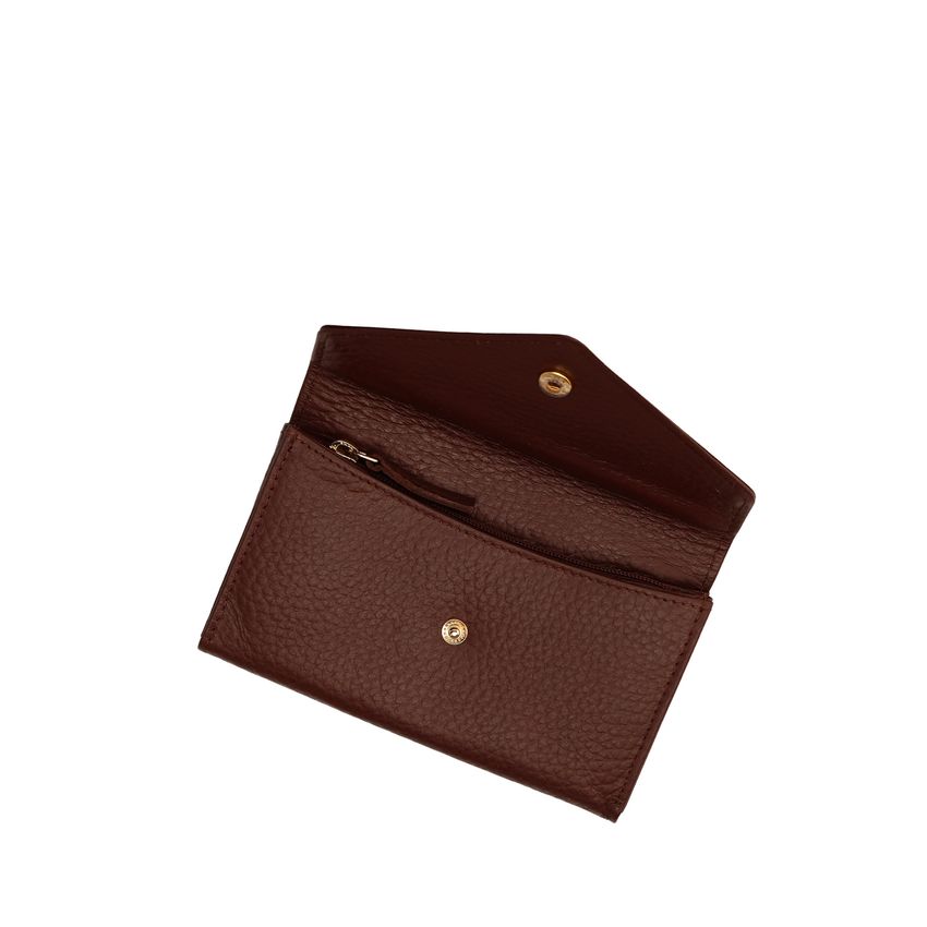 Bordeauxrotes Leder-Portemonnaie