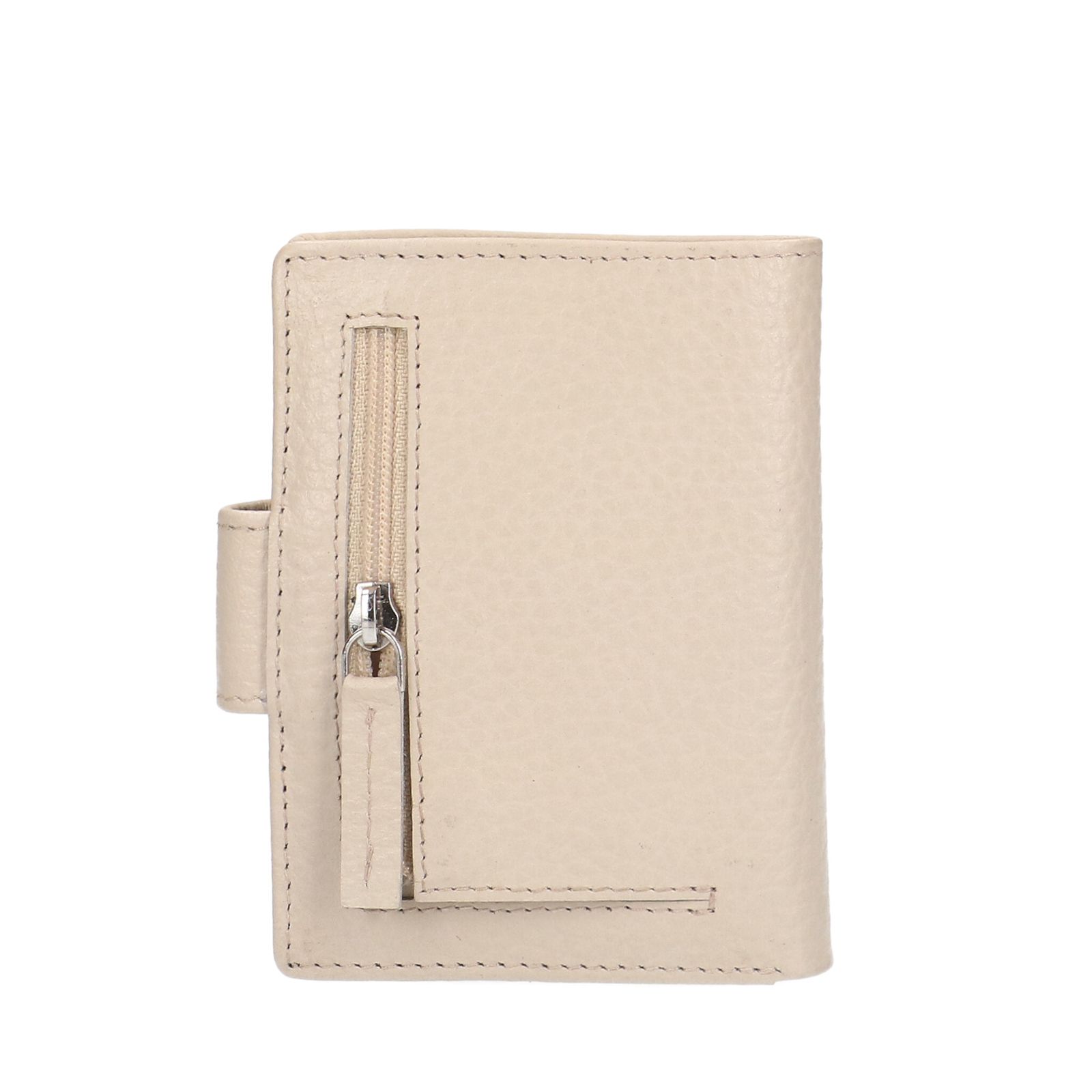 Beige leren portemonnee