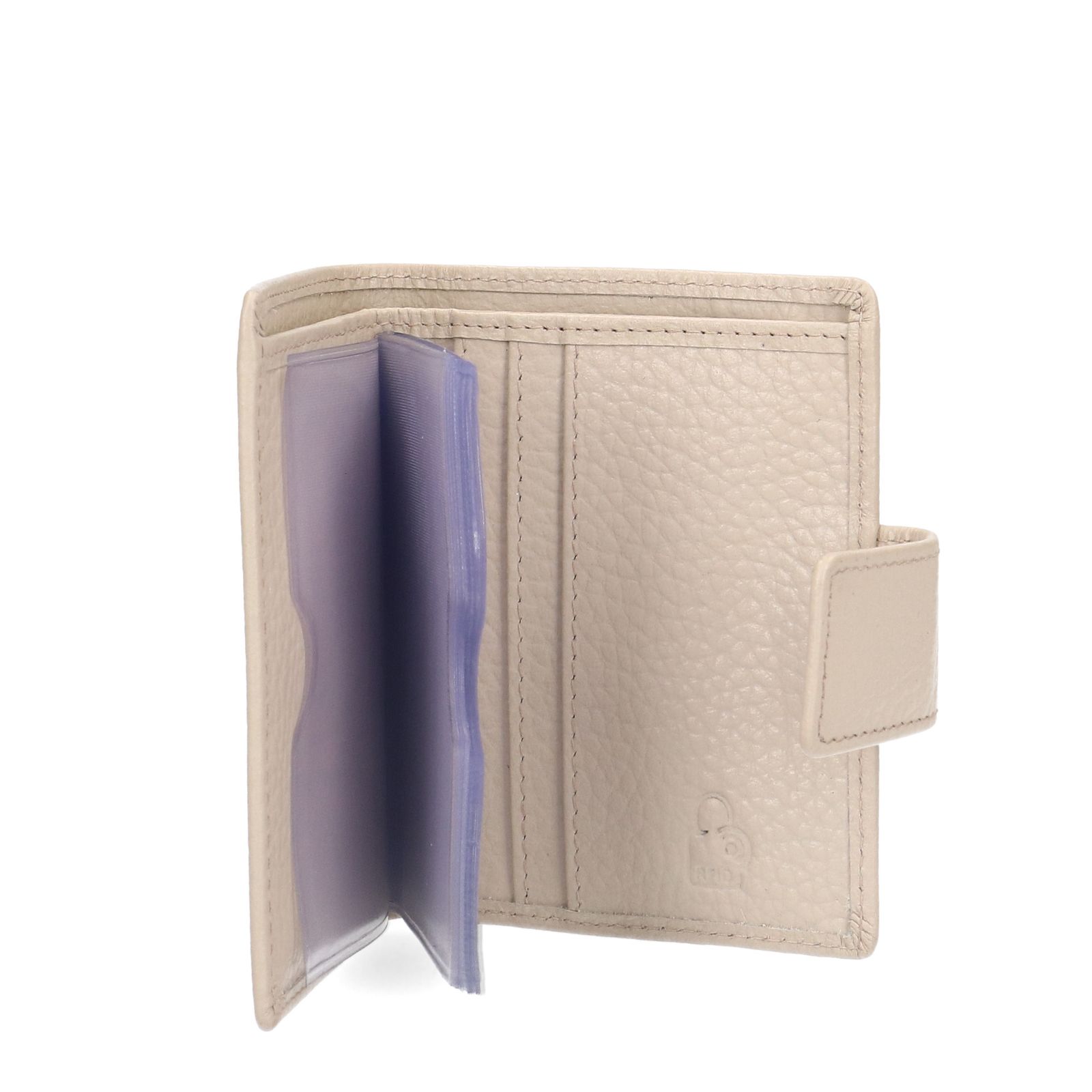 Beige leren portemonnee