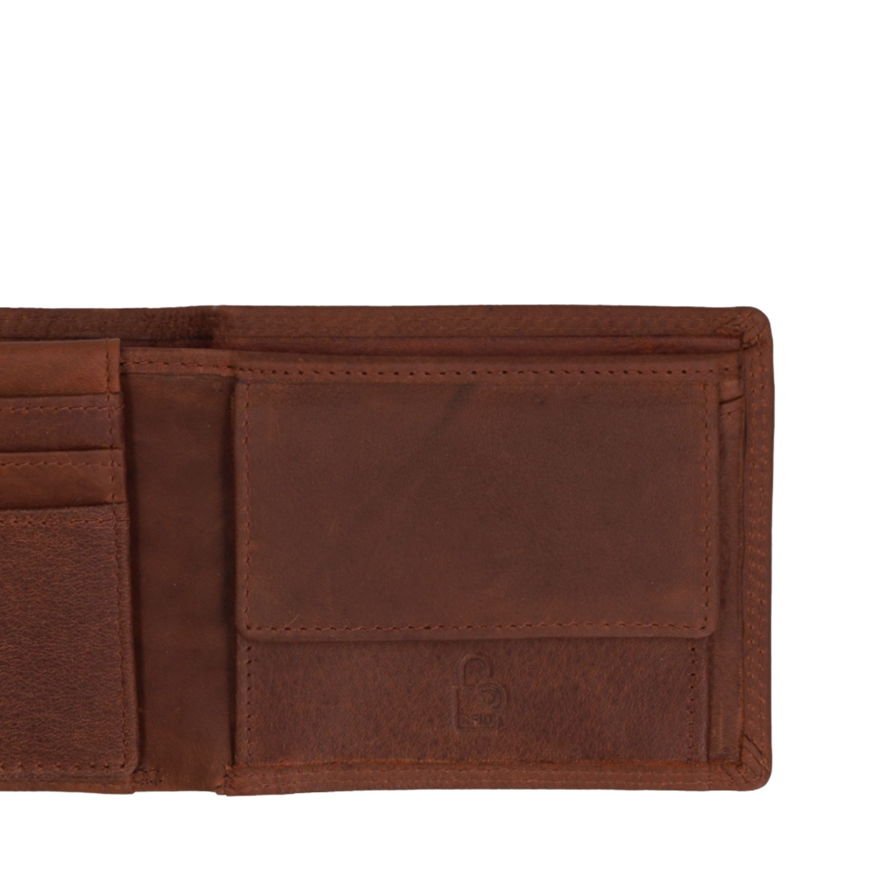 Cognac leren portemonnee