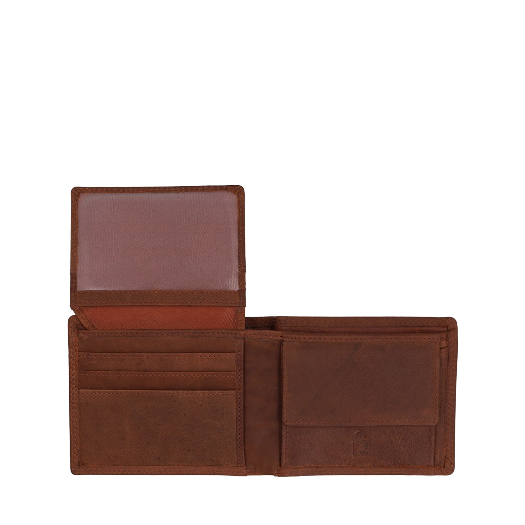 Cognac leren portemonnee