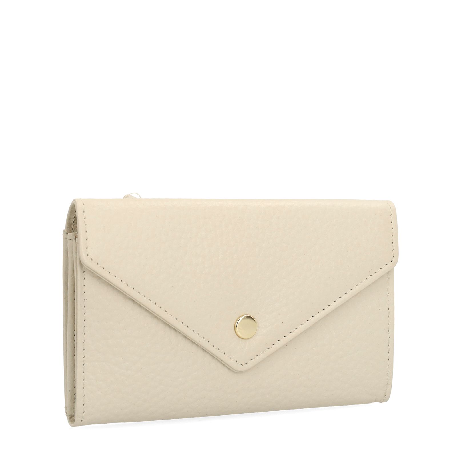 Off white leren portemonne