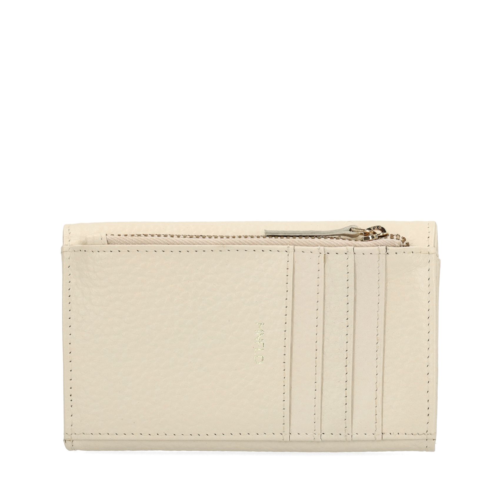 Off white leren portemonne