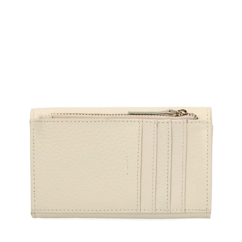 Offwhite Leder-Portemonnaie