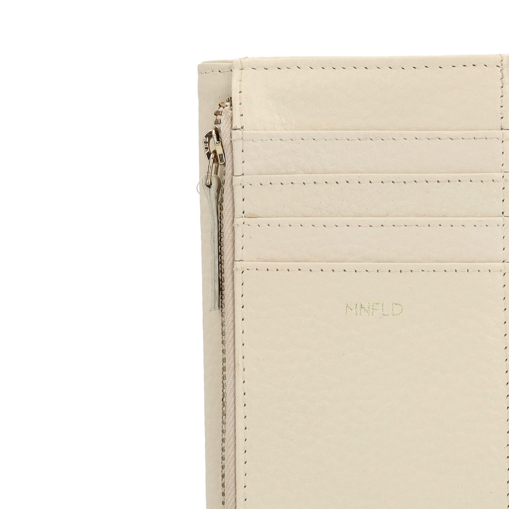 Off white leren portemonne