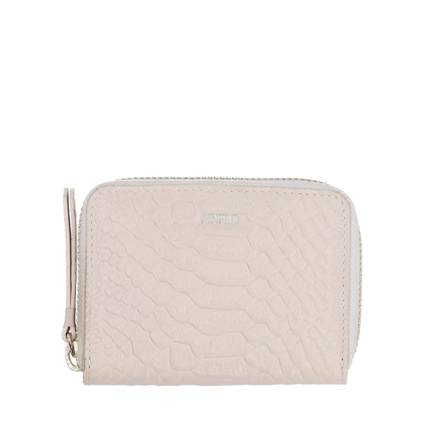 Beige leren portemonnee