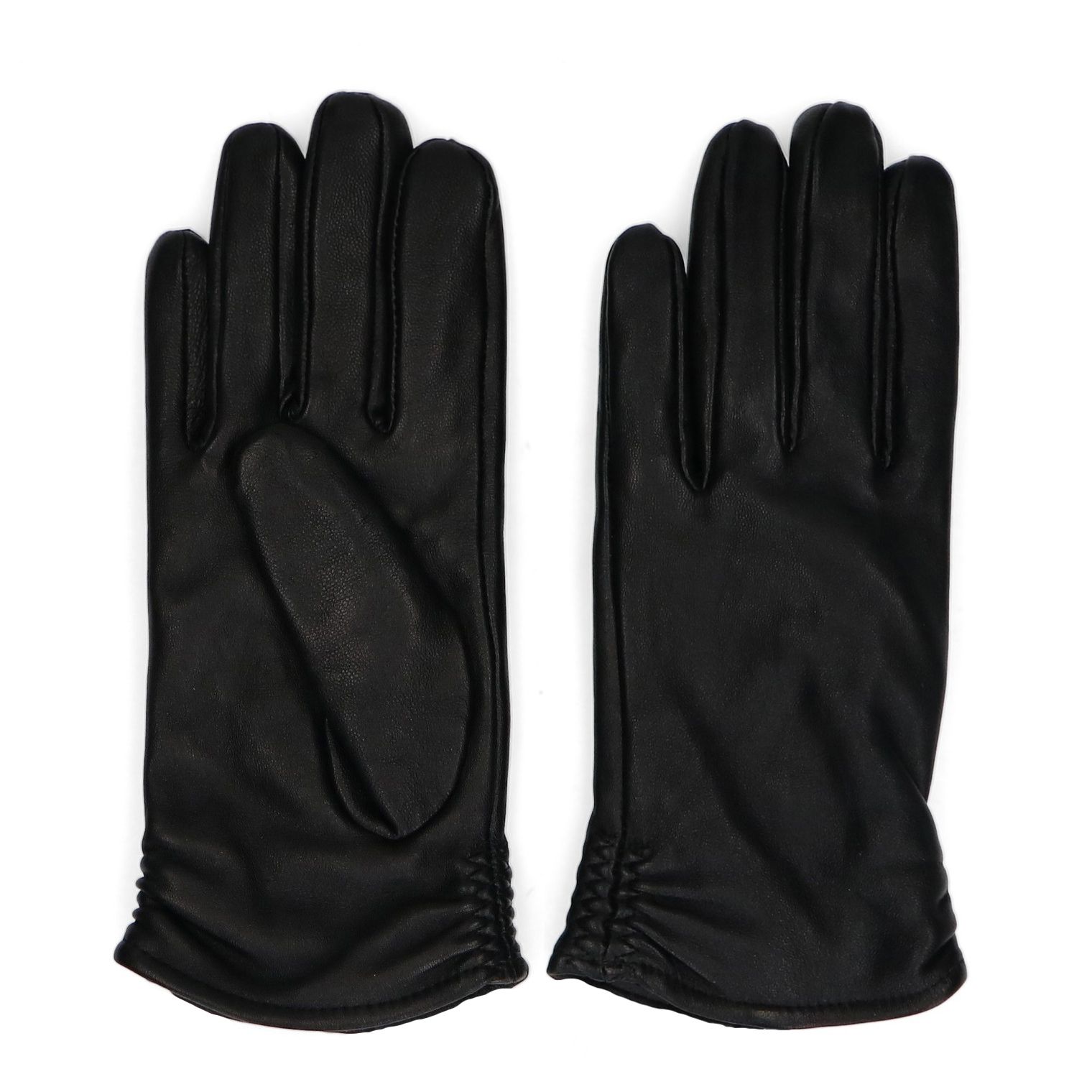 Schwarze Lederhandschuhe