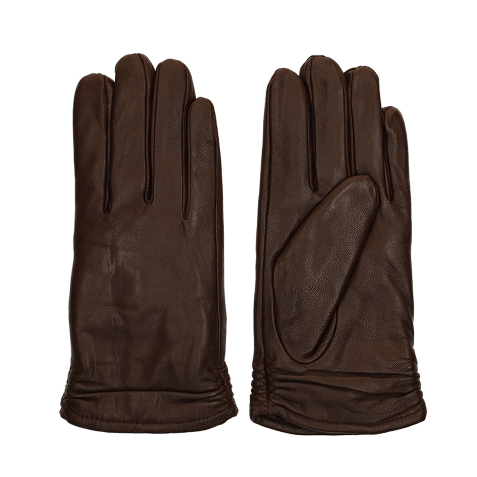 Donkerbruine leren handschoenen