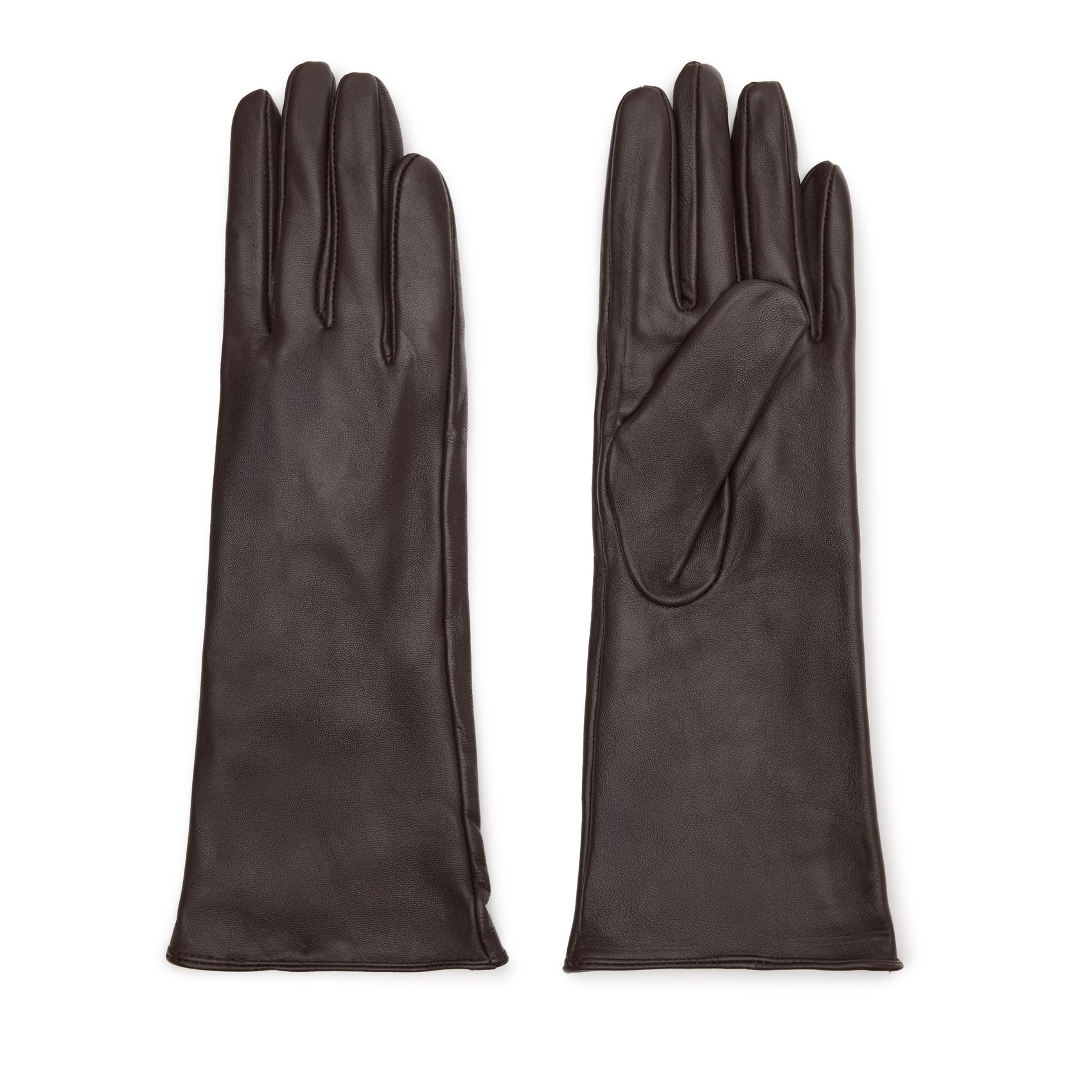 Dunkelbraune Lederhandschuhe